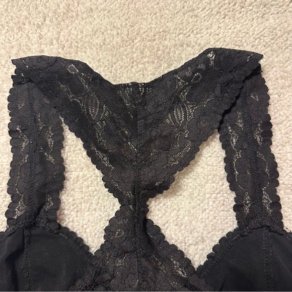 Free People • Galloon Floral Black Lace Racerback Bra Bralette - Picture 13 of 16